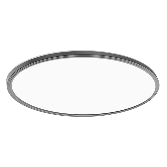 Feil FP32RT6WYBK 32 in. Color Selectable Oval White, Nickel and Matte Black Edge-lit Flat Panel Ceiling Light