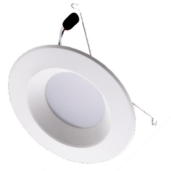 Eiko 12521 A 6-inch,8W, 10W, 13W, 17W, White Trim Baffle Recessed Downlight.