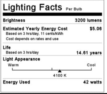 SYLVANIA 20890 DULUX 42W triple compact fluorescent amalgam lamp with 4-pin base