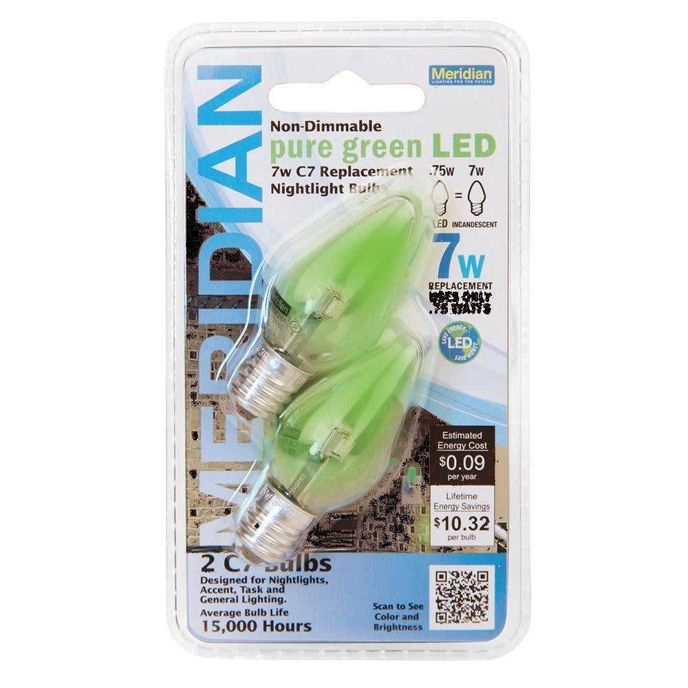 Meridian LED 7W Equivalent C7 Non-Dimmable LED Replacement Light Bulb Free Ship.