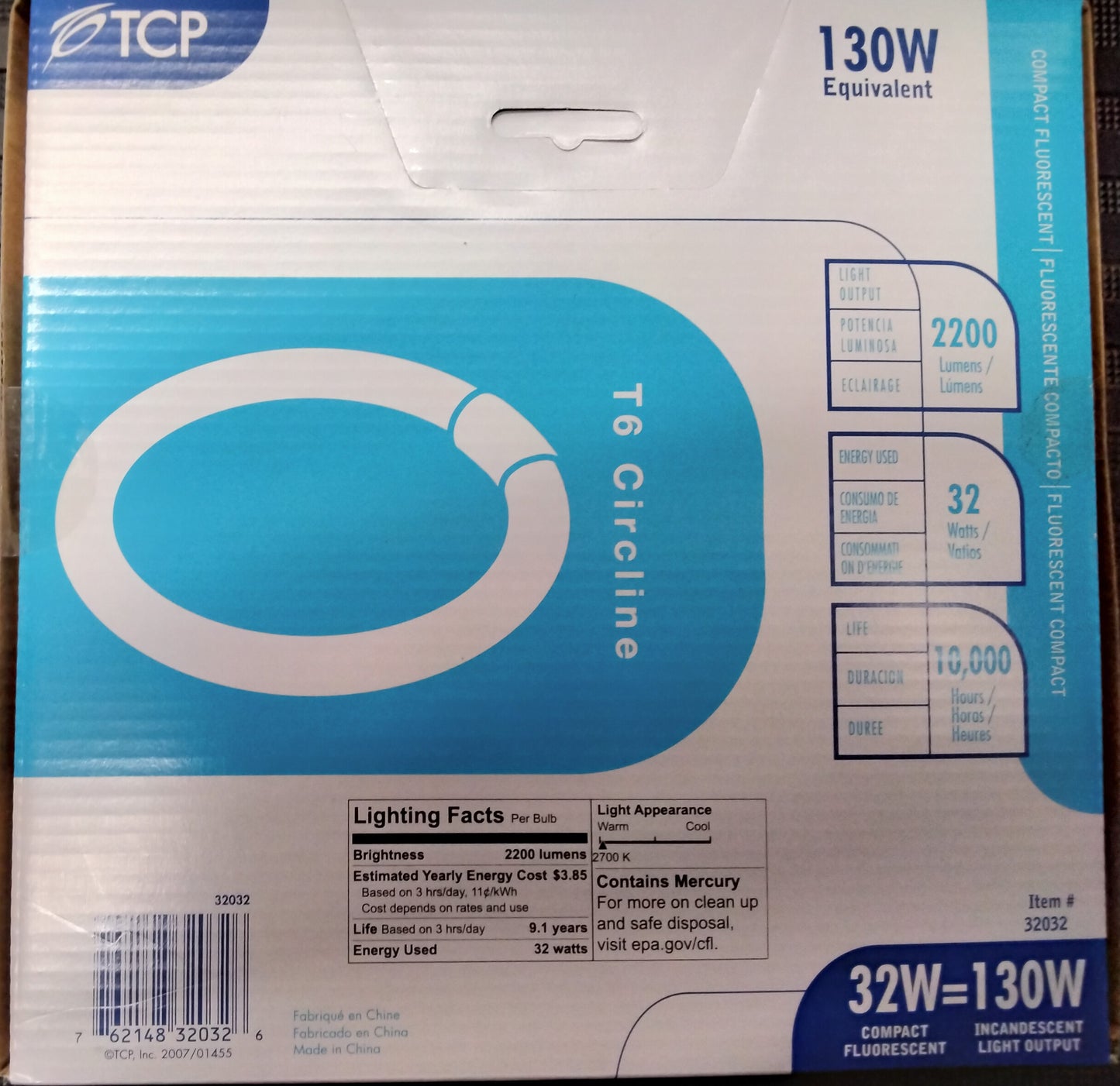 TCP 32032 A 32W (130W equivalent) CFL Circle Lamp,
