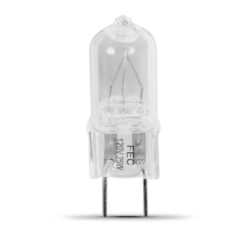 Feit Electric BPQ25/G8 25-Watt Bi-Pin T-4 Clear Halogen, Single Bulb