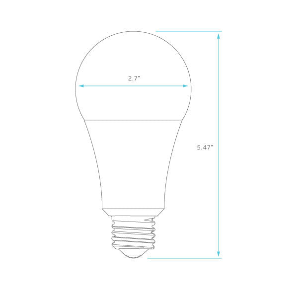 Luxrite LR21451 A21 Dimmable Standard LED Bulb 150 Watt Equivalent, 2550 Lumens, 3000K, Enclosed Fixture Rated, 22W, E26 Base