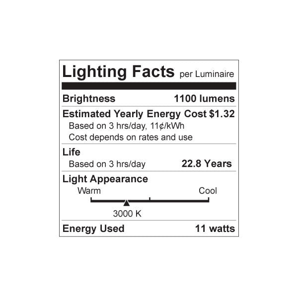 Luxrite LR21431 A19 LED Bulb 75W Equivalent, 1100 Lumens, 3000K Warm White, Dimmable Standard LED Light Bulb