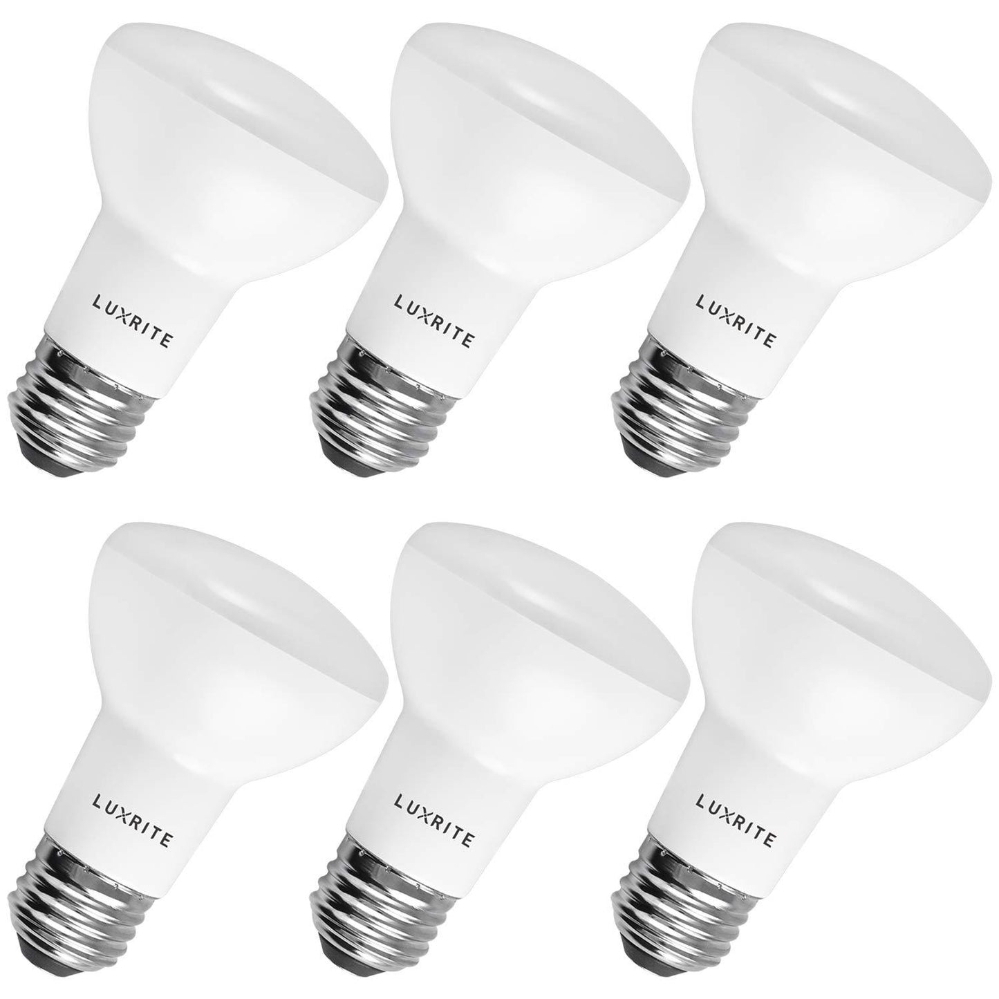 Luxrite LR31840 BR20 LED Flood Light Bulb, 6.5W (50W Equivalent), 2700K, 460 Lumens, Dimmable, Damp Rated, UL Listed, E26 Base