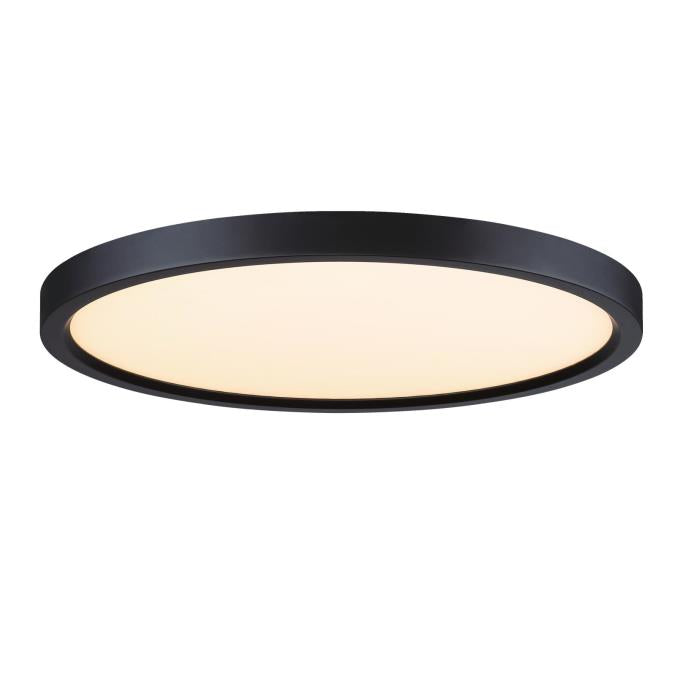 Westinghouse 6133600 15 inch, 30 Watt Dimmable LED Indoor Flush Mount Ceiling Fixture Color Selectable Black