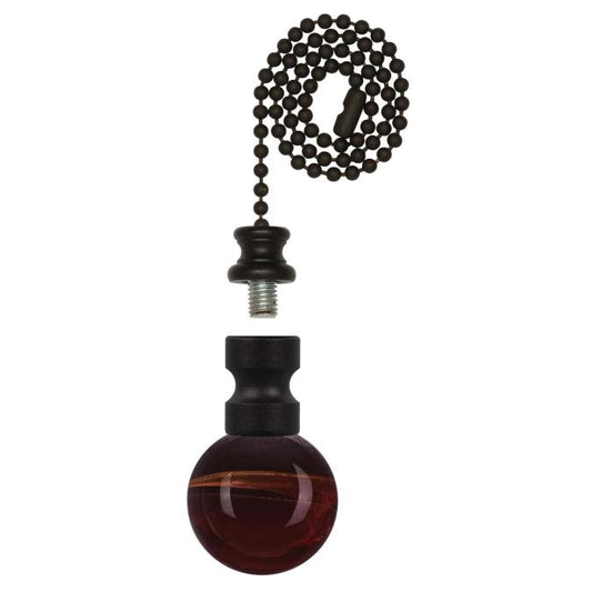 Westinghouse Lighting 1000600 Oil Rubbed Bronze Finish, Amber Alabaster Glass Sphere Finial/Pull Chain