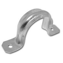 Morris 19442 Steel 2-1/2" 2 Hole Rigid Pipe Straps - Heavy Duty features include: