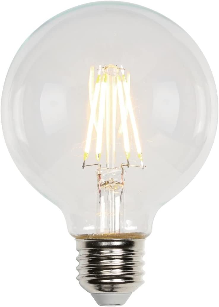 Westinghouse 3317200 40W Equivalent LED G25 Globe Dimmable Clear Filament Light Bulb 6 Pack