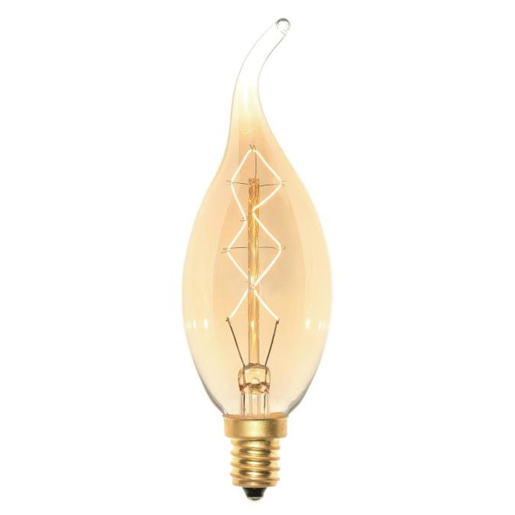 Westinghouse 0410600 40W C11 Amber Vintage Candelabra Light Bulb 2 Pack