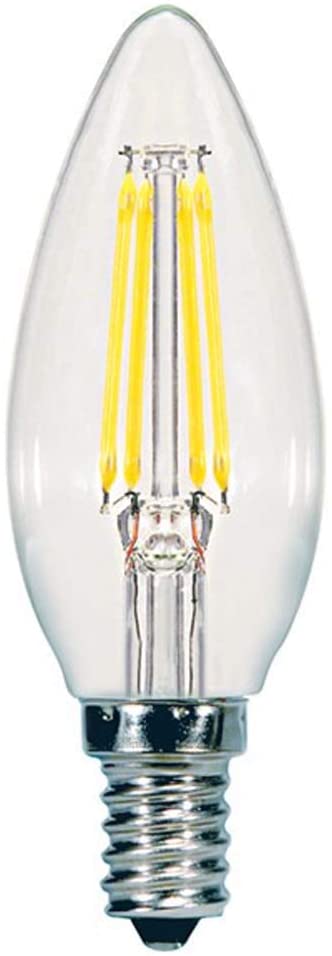 Satco S9961 - Candelabra Bulb in Light Finish, Clear