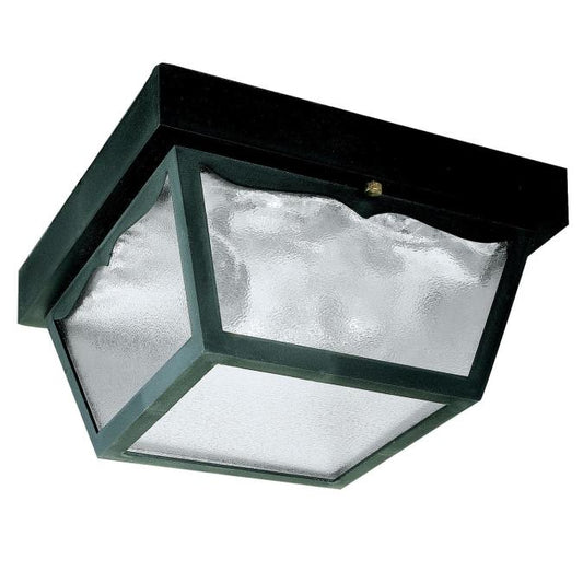 Westinghouse 6682300 10-Inch, Two-Light Polypropylene Outdoor Flush Mount Ceiling Fixture 2 light