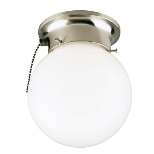 Westinghouse 6720800 One-Light Indoor Flush-Mount Ceiling Fixture with Pull Chain