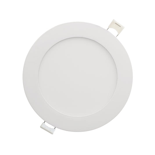 Luxrite LR23761 A 6-inch, 10 watt, color adjustable LED mini-round panel recessed downlight.