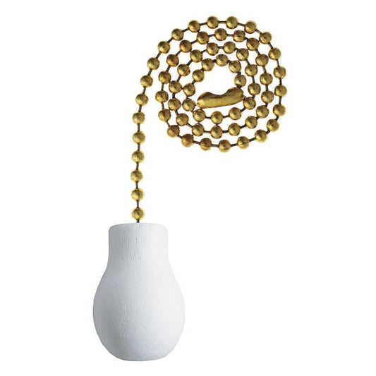 Westinghouse 7701400 Wooden Cone White Finish Pull Chain