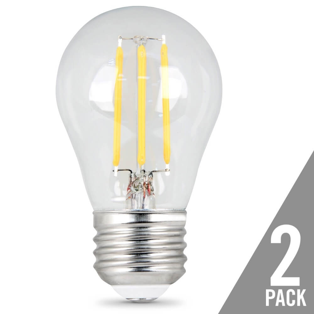 Feit Electric BPA1560/850/LED/2 60W Equivalent Clear A15 Dimmable LED Light Bulb, Daylight