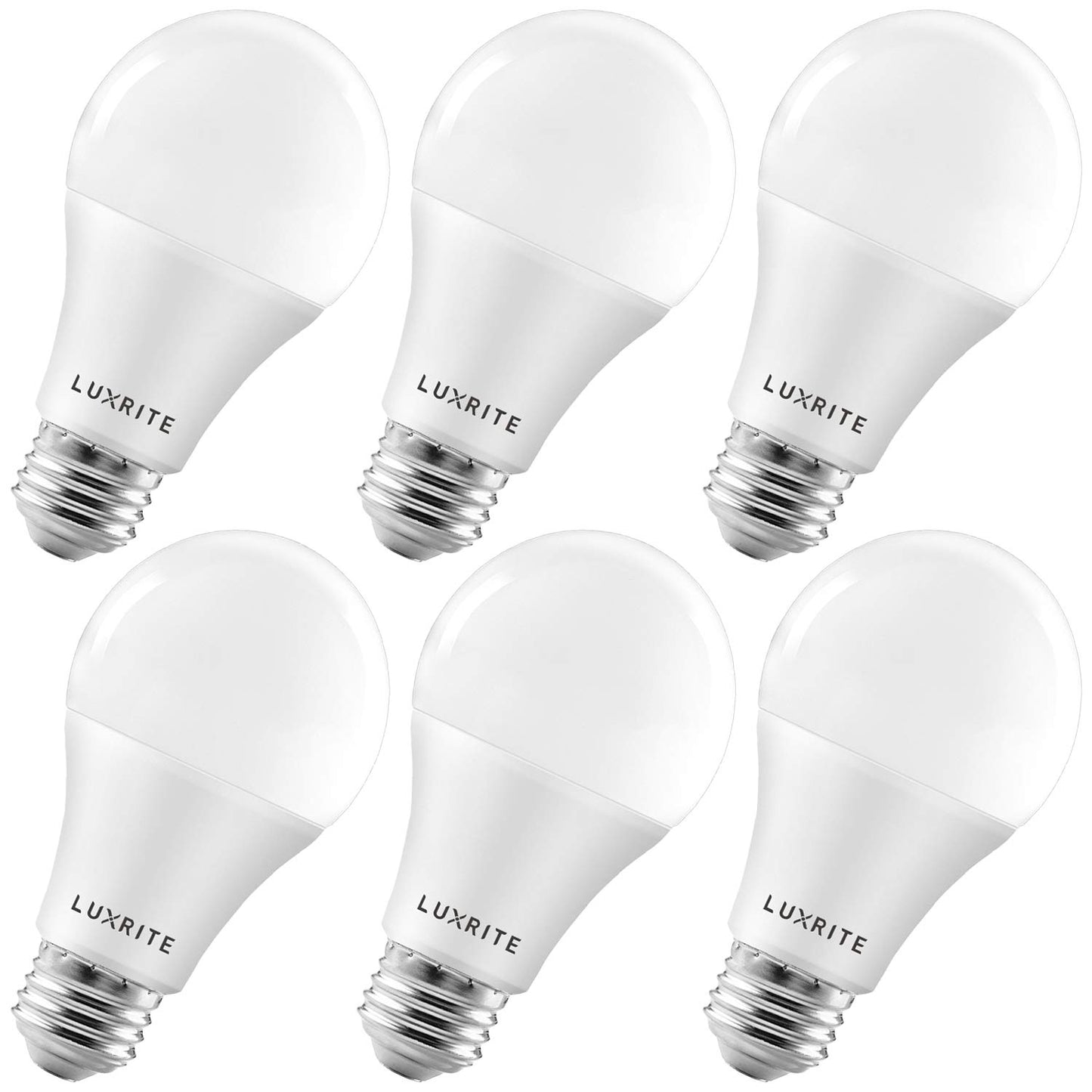 Luxrite LR21440 A19 LED Light Bulbs 100 Watt Equivalent, Dimmable, 2700K, 1600 Lumens, Standard LED Bulbs 15W, Energy Star, E26 Medium Base