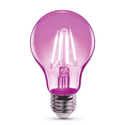 FEIT Electric A19/TPK/LED 4.5W PNK Filament E26, A19, Light Bulb