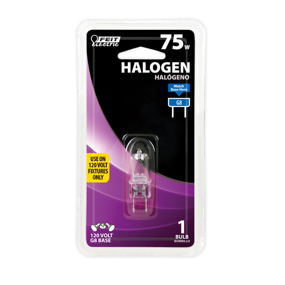 Feit Electric BPQ75/G8 75-Watt Halogen T4 Light Bulb