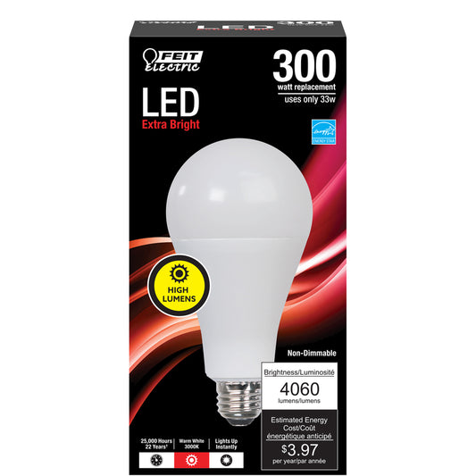 Feit Electric OM300/830/LED A21 E26 (Medium) LED Bulb 300 Watt Equivalence