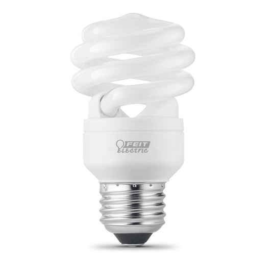 Feit Electric ESL13T/4  60W Equivalent Soft White (2700K) Spiral CFL Light Bulb .