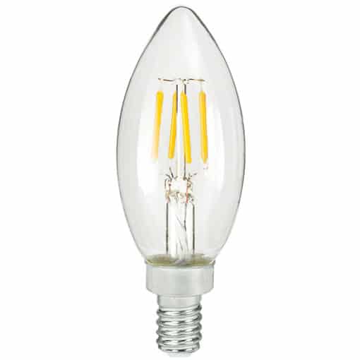 TCP FB11D4027E12SCL95 LED Filament High CRI Lamp E12 Clear Blunt – 1.4″, 4W, 27K