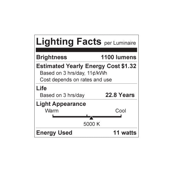 Luxrite LR21433 A19 LED Bulb 75W Equivalent, 1100 Lumens, 5000K Cool White, Dimmable Standard LED Light Bulb